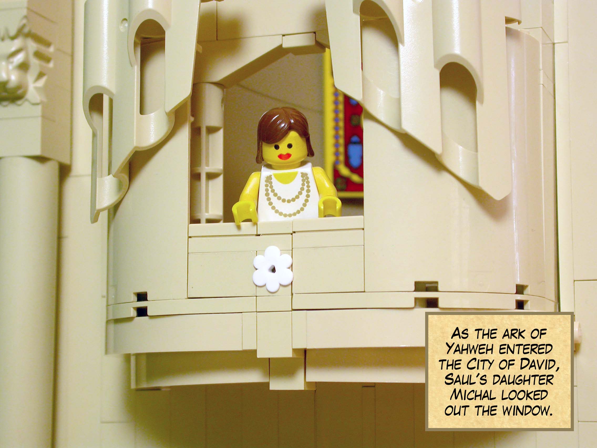 As the ark of Yahweh entered the City of David, Saul's daughter Michal looked out the window.