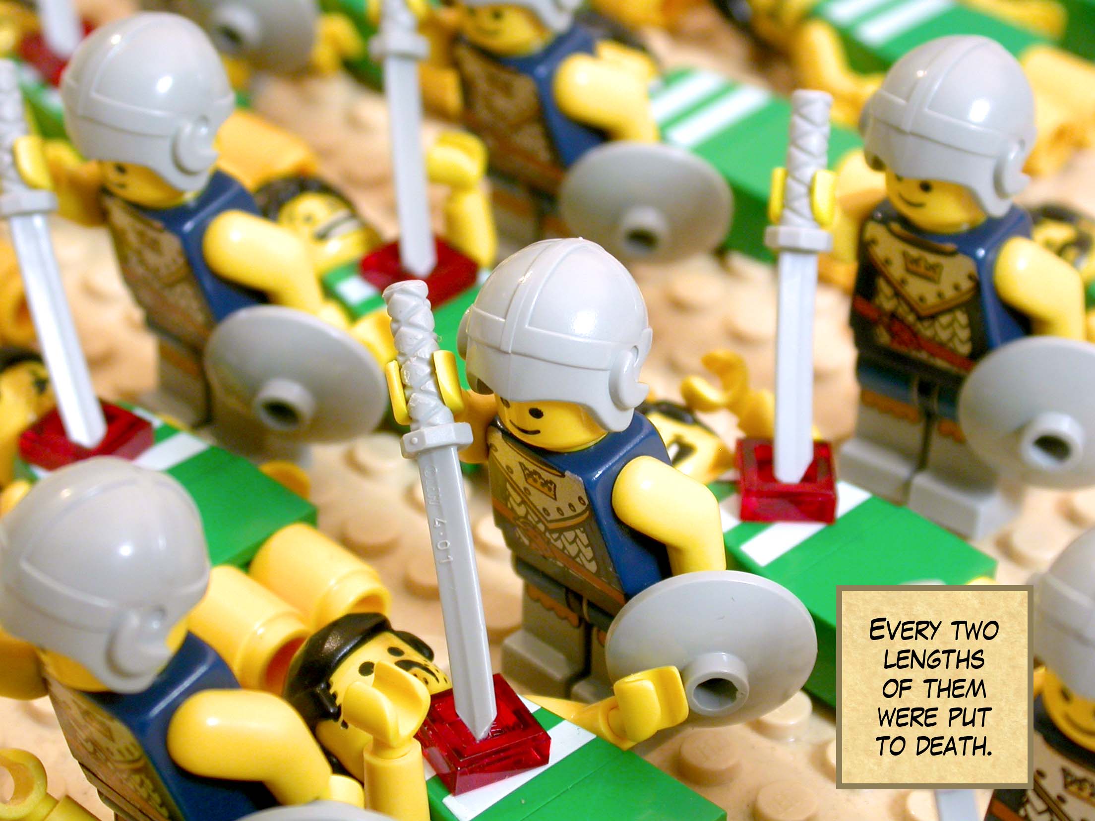 Every two lengths of them were put to death.