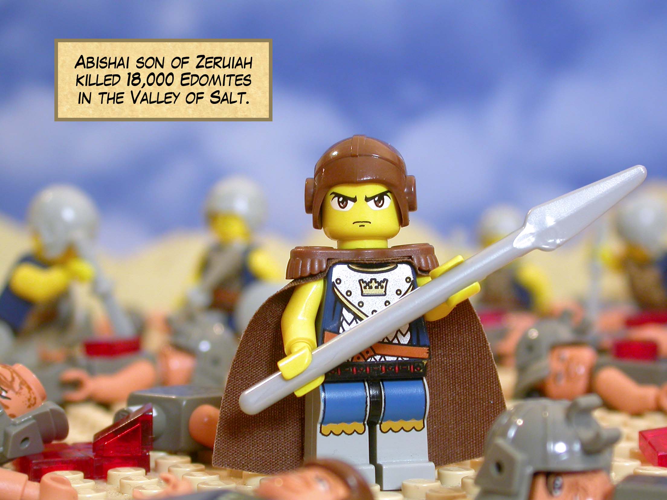 Abishai son of Zeruiah killed 18,000 Edomites in the Valley of Salt.