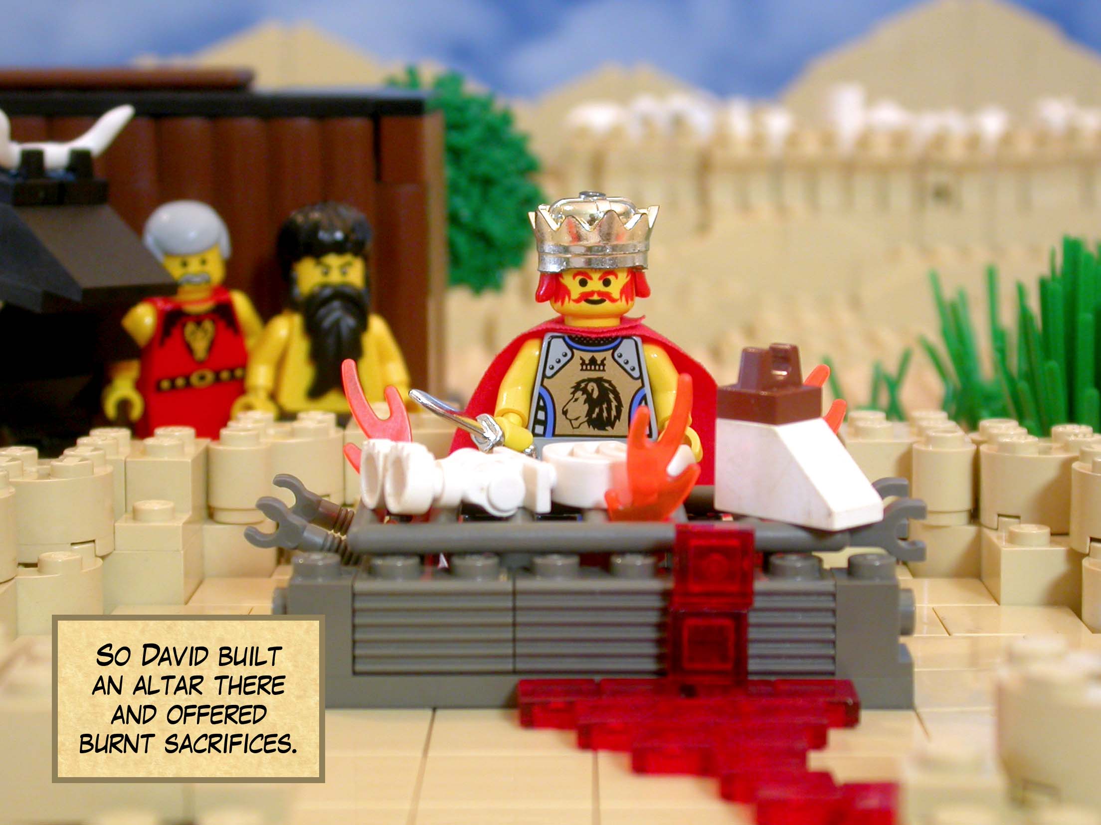 So David built an altar there and offered burnt sacrifices.