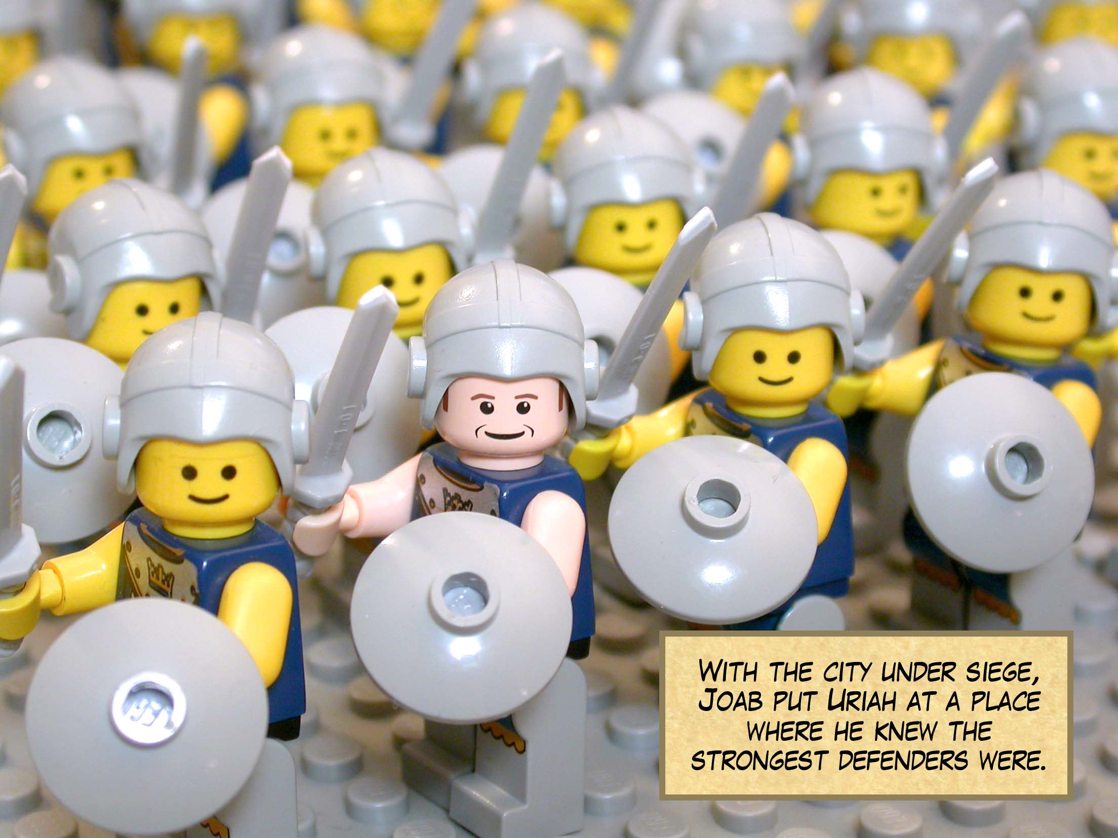 With the city under siege, Joab put Uriah at a place where he knew the strongest defenders were.