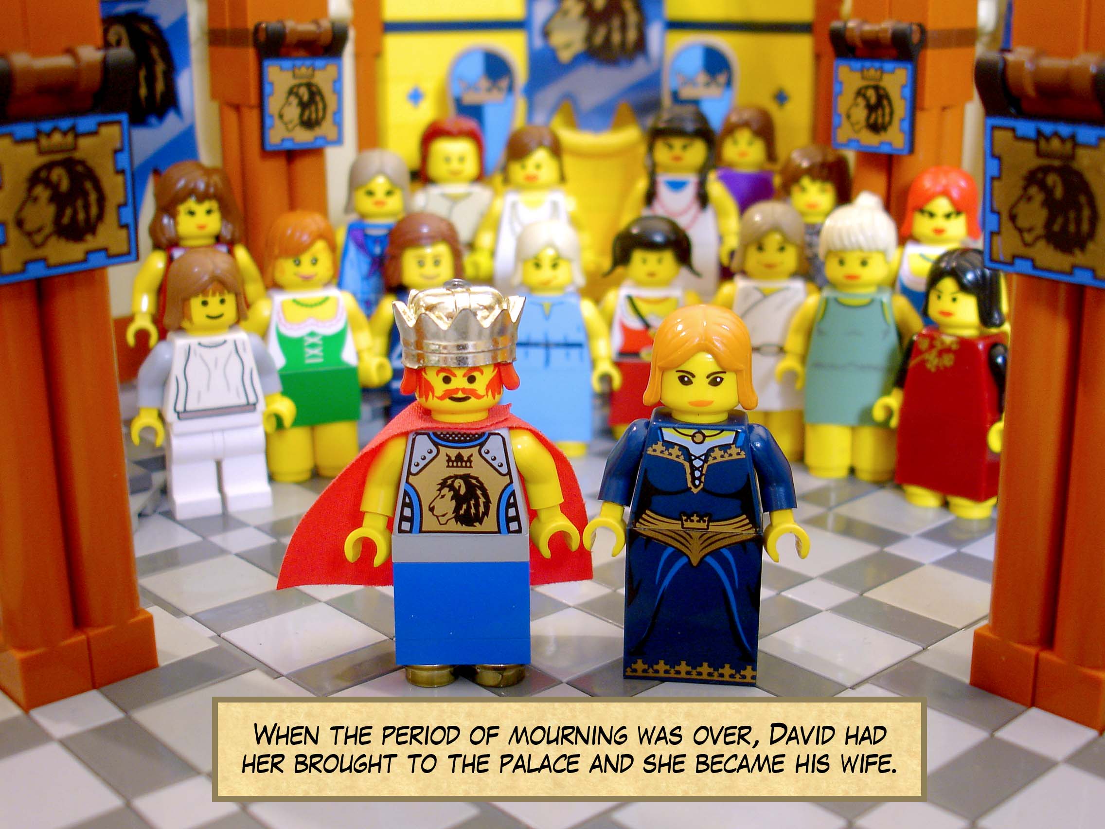 When the period of mourning was over, David had her brought to the palace and she became his wife.
