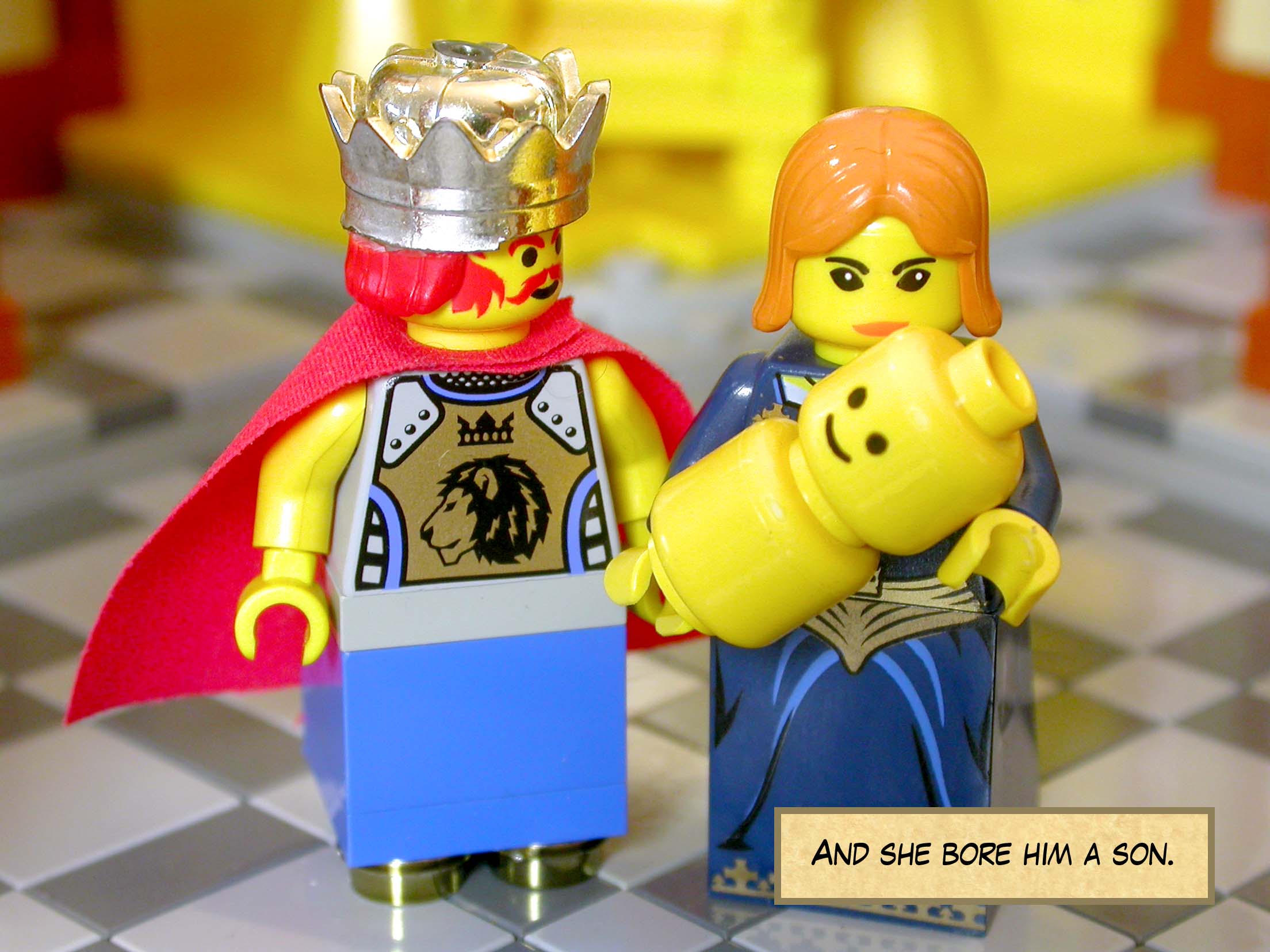 And she bore him a son.