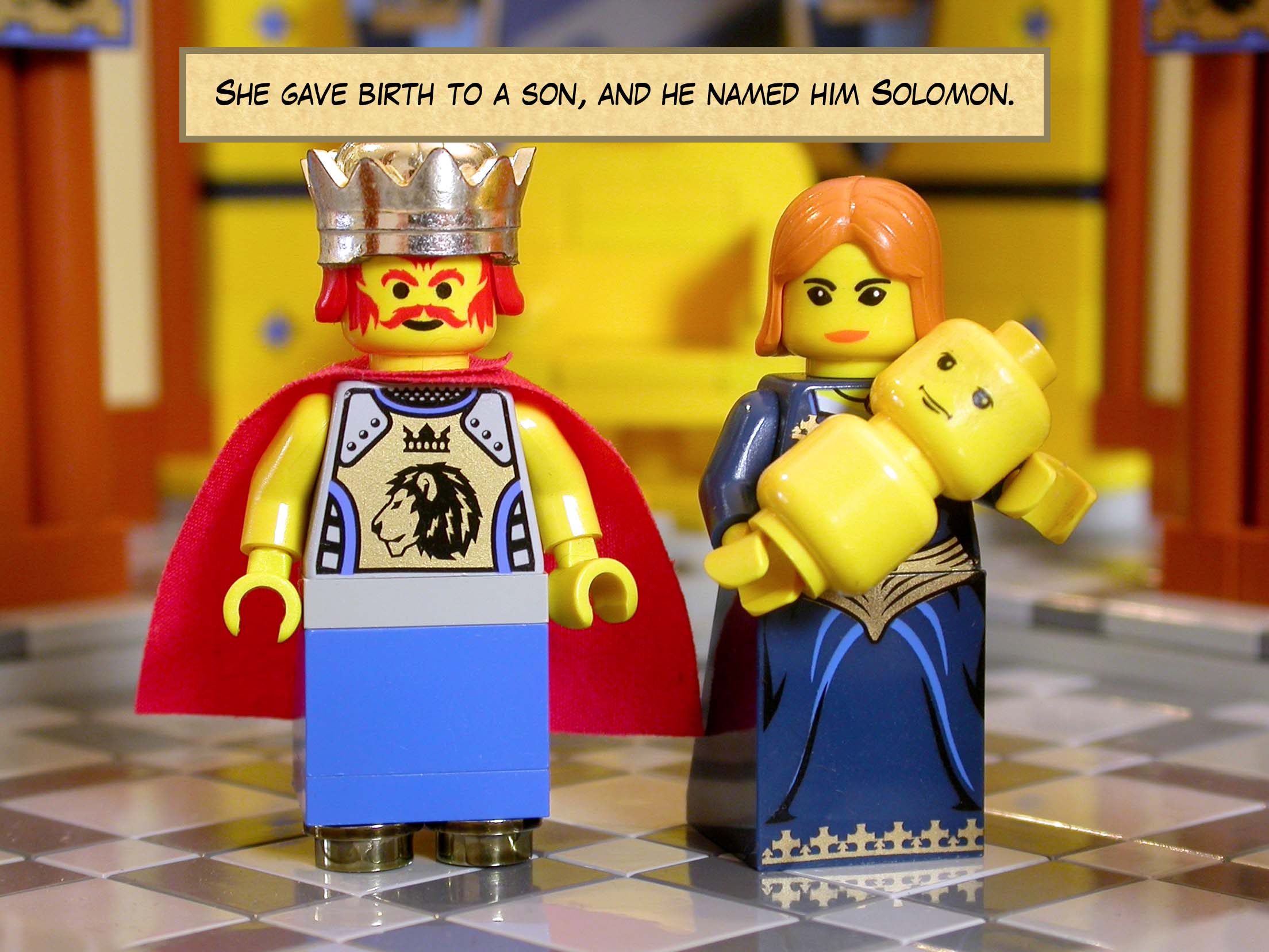 She gave birth to a son, and he named him Solomon.