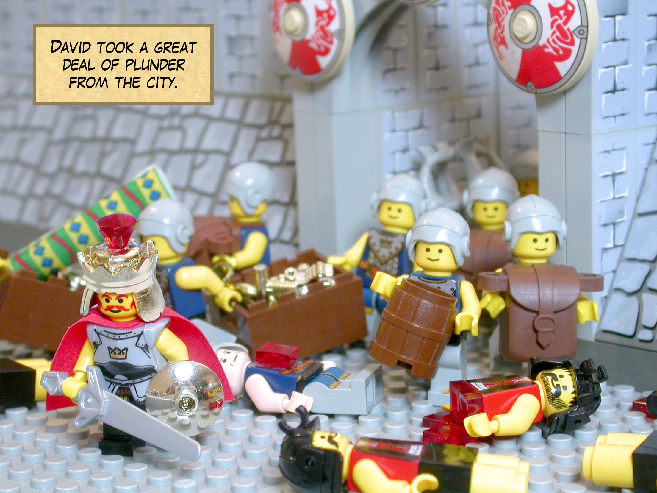 David took a great deal of plunder from the city.