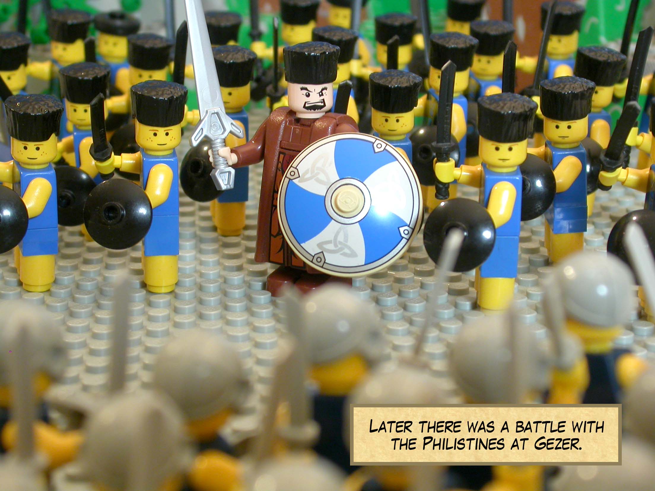 Later there was a battle with the Philistines at Gezer.