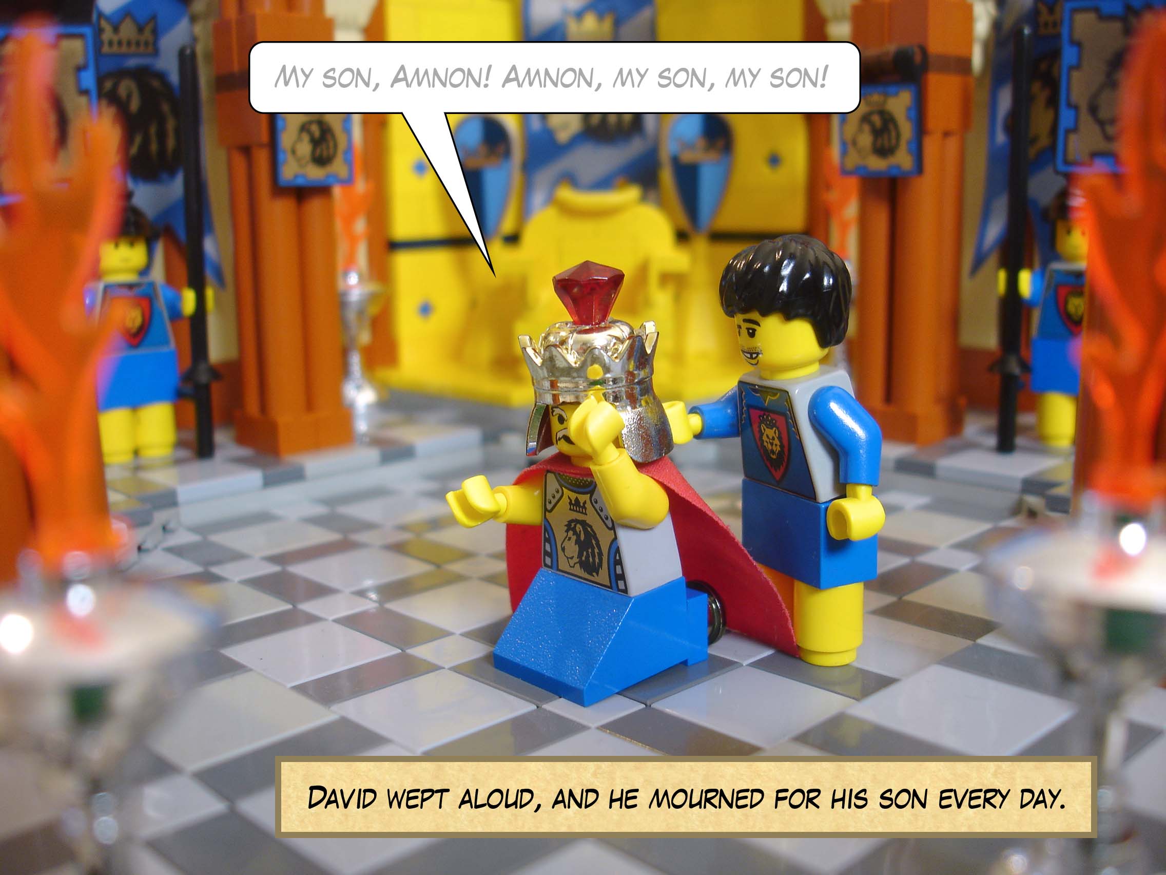 David wept aloud, and he mourned for his son every day.