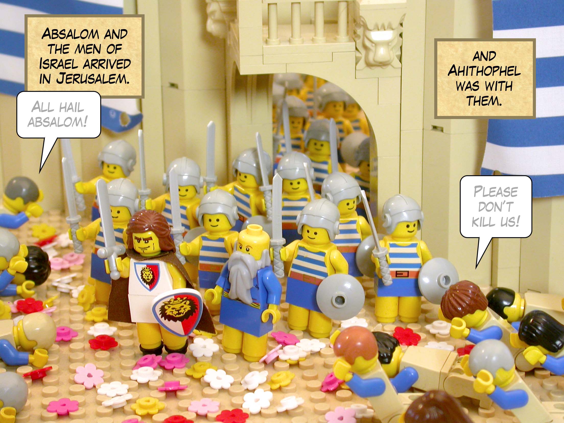 Absalom and the men of Israel arrived in Jerusalem, and Ahithophel was with them.