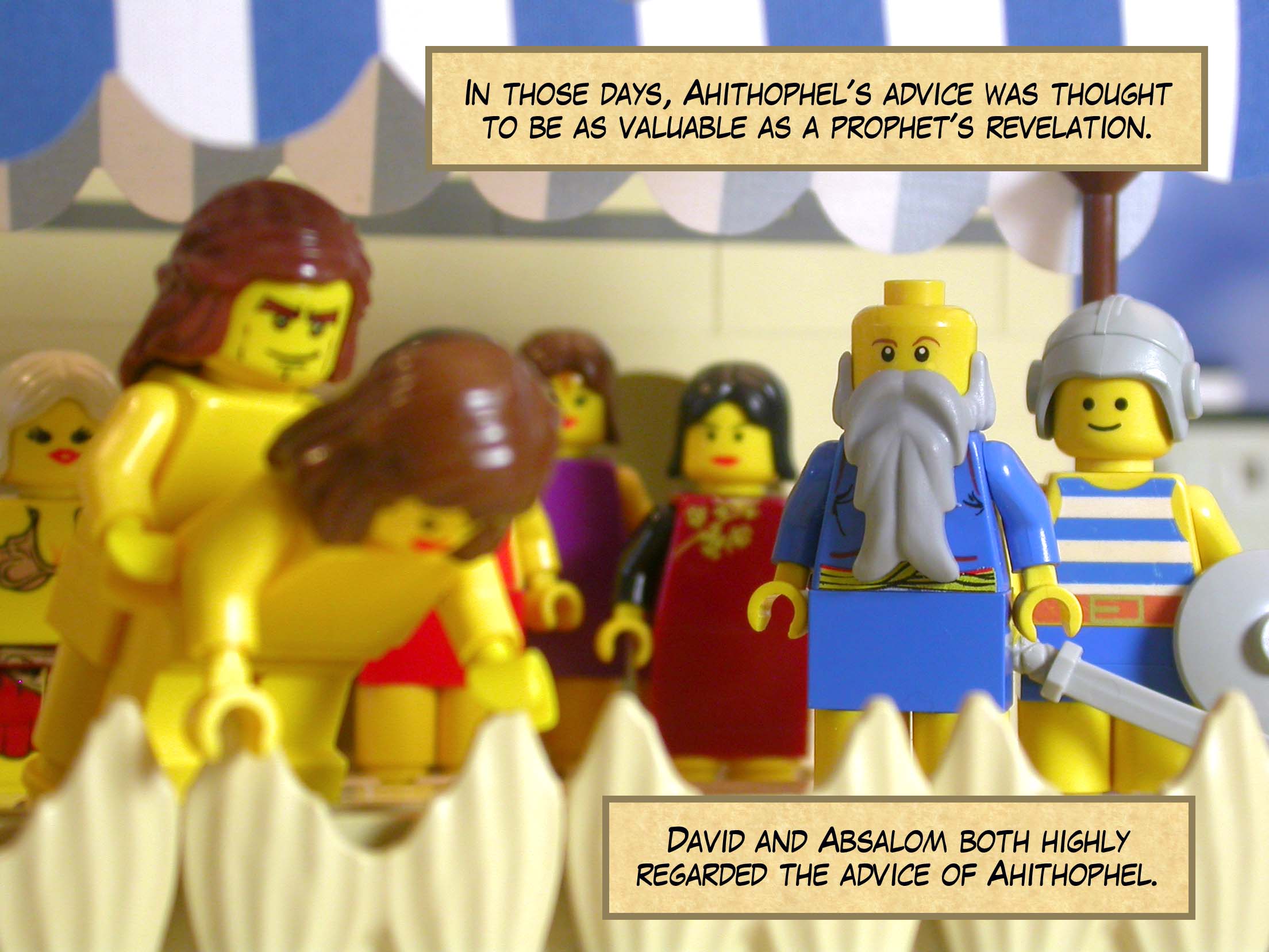 So they set up a tent for Absalom on the roof, and he had sex with his father's concubines.