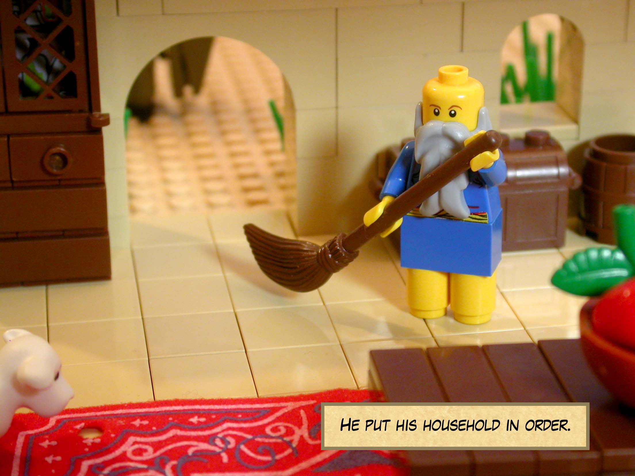 He put his household in order.