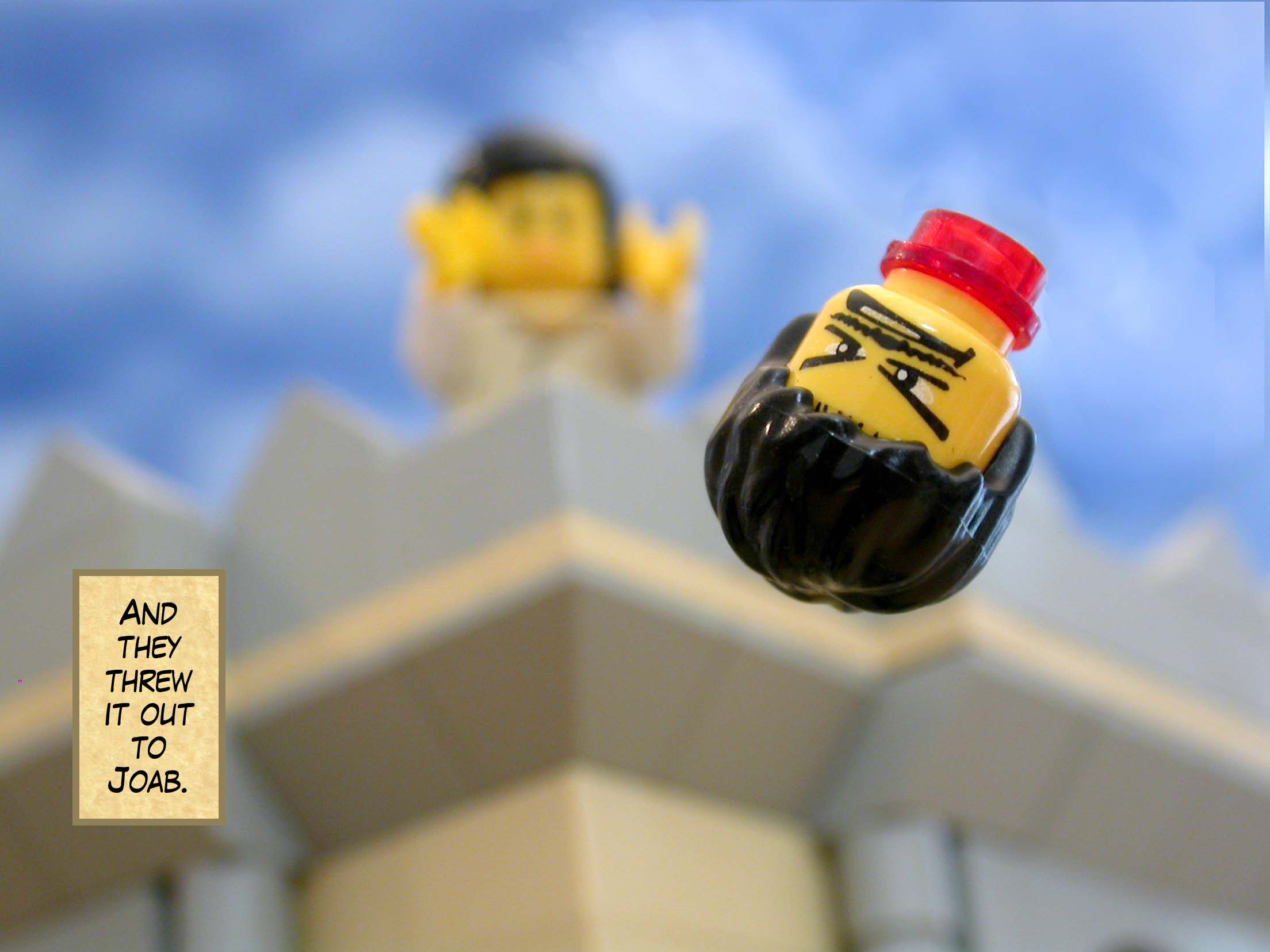 And they threw it out to Joab.