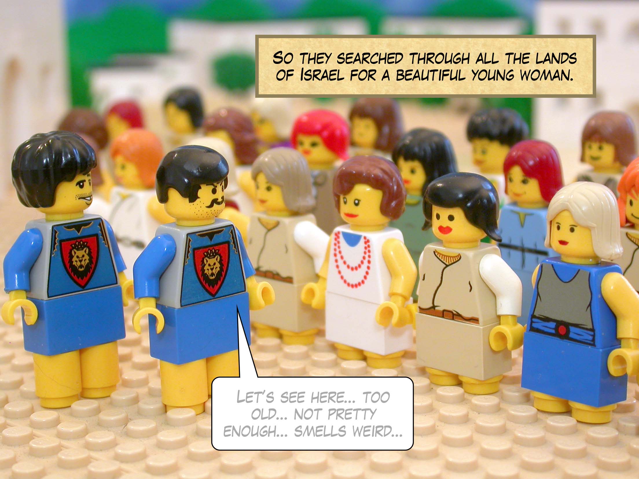 So they searched through all the lands of Israel for a beautiful young woman.