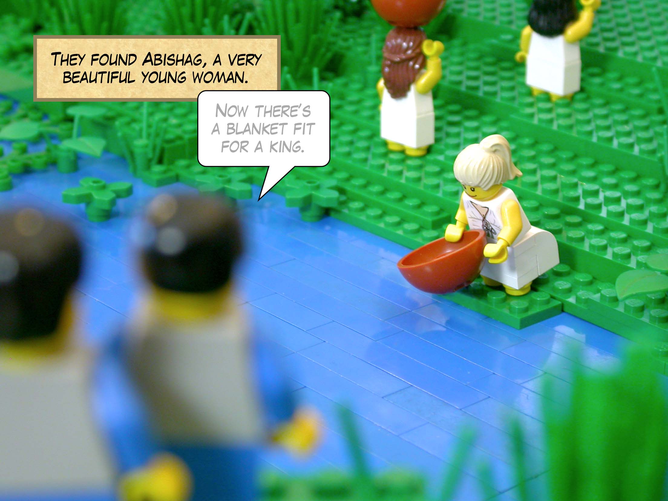 They found Abishag, a very beautiful young woman.