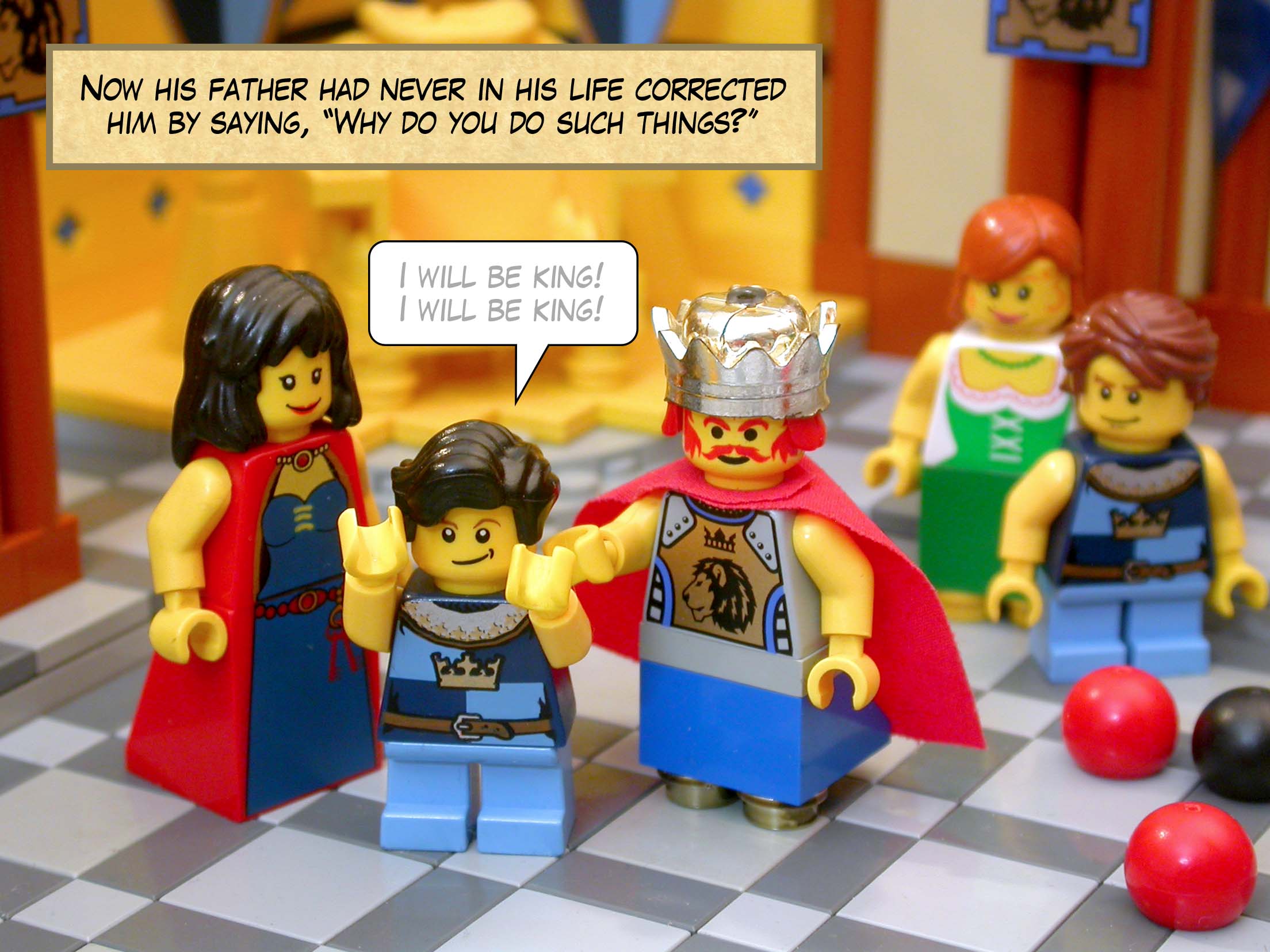 Now his father had never in his life corrected him by saying, 'Why do you do such things?'