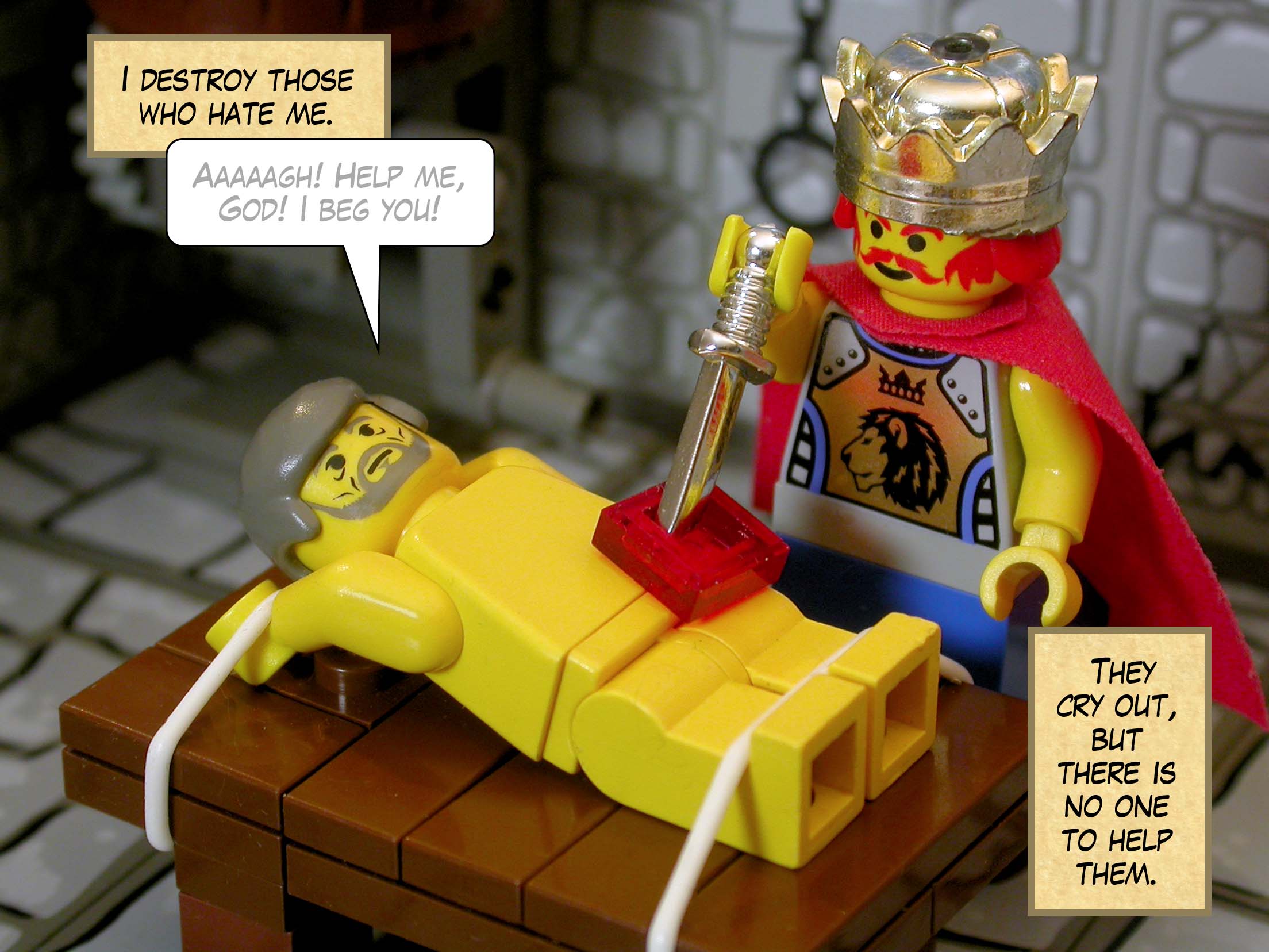 'I destroy those who hate me. They cry out, but there is no one to help them.'