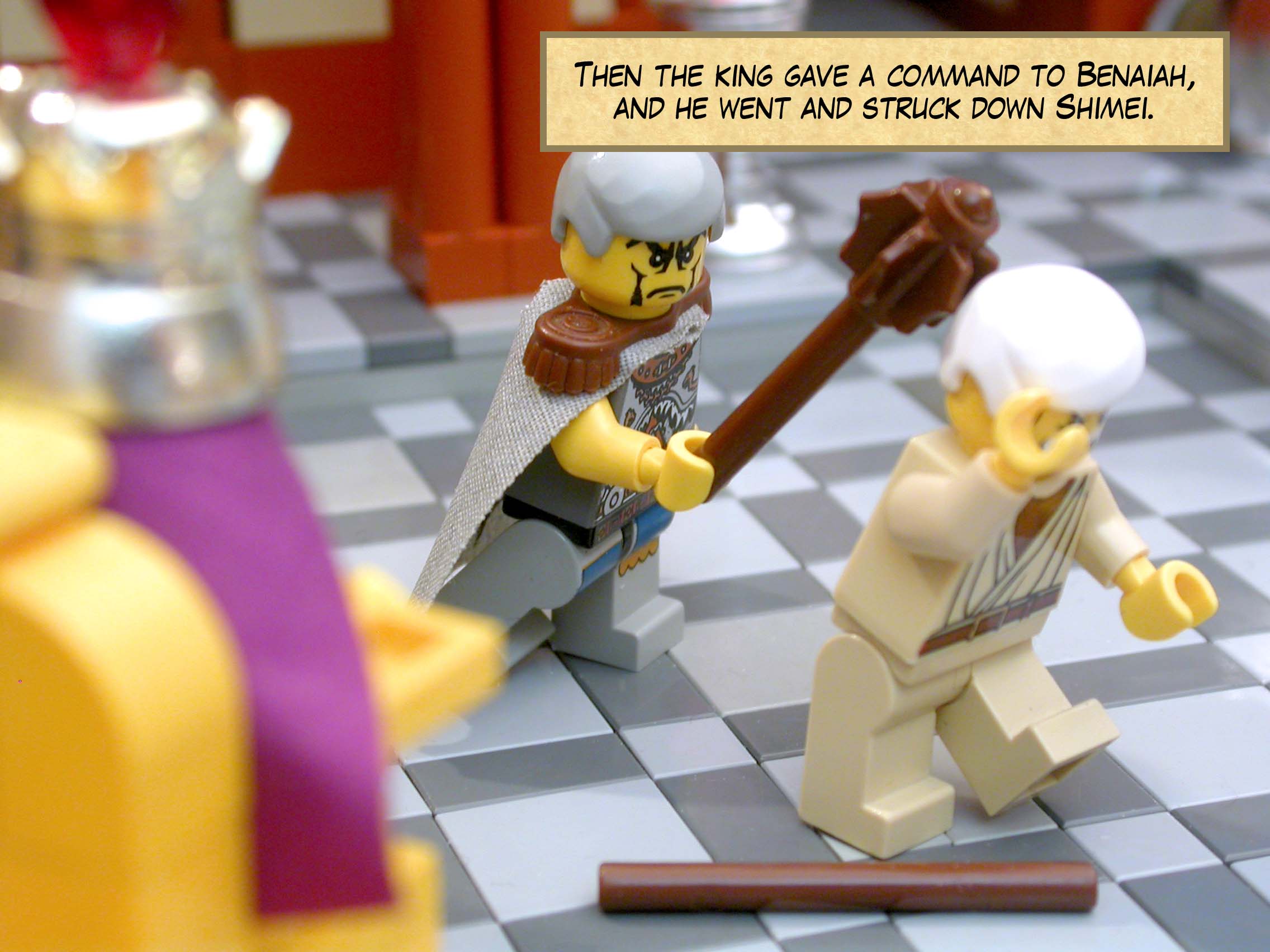 Then the king gave a command to Benaiah, and he went and struck down Shimei.