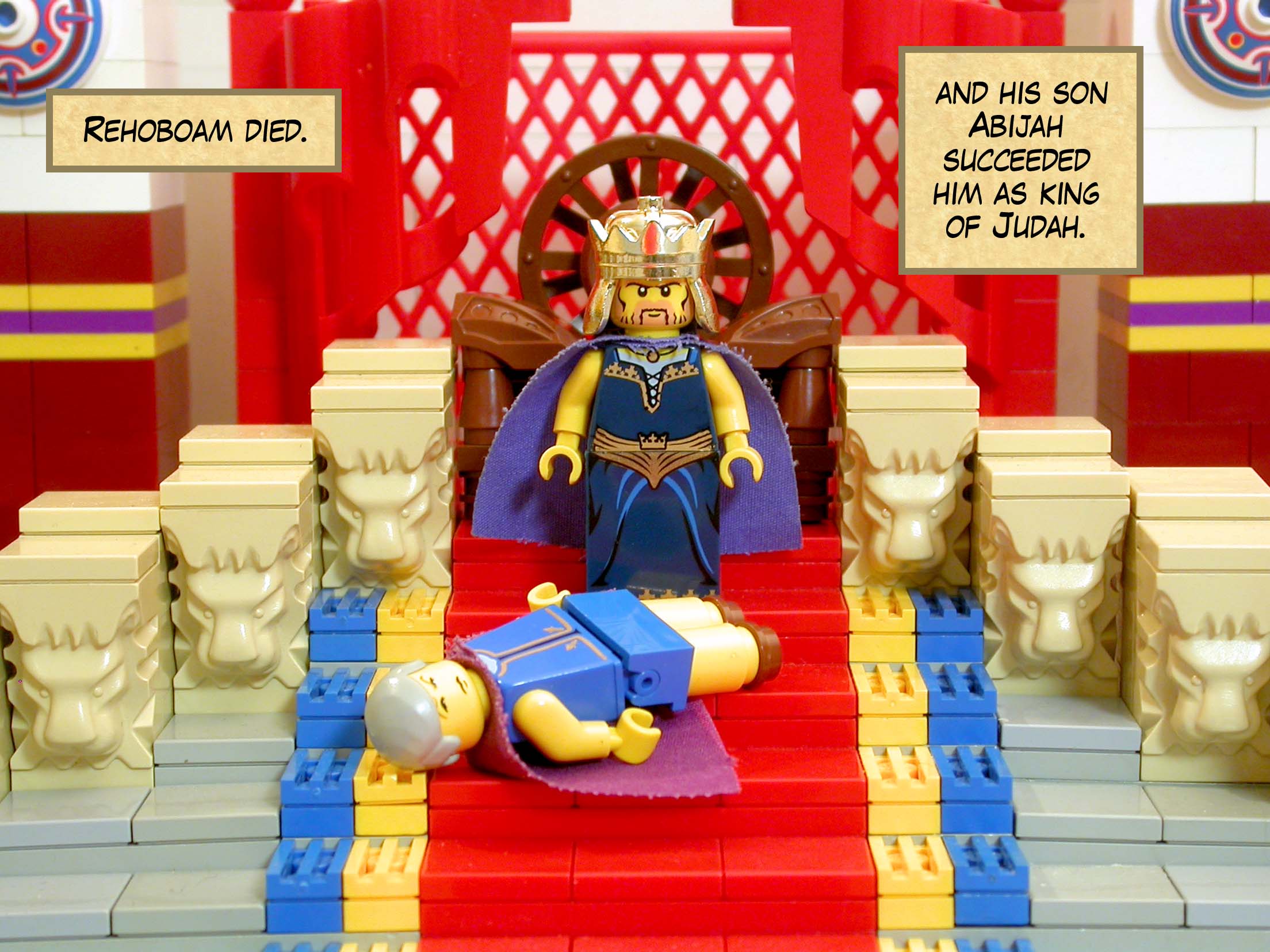 Rehoboam died and his son Abijah succeeded him as king of Judah.