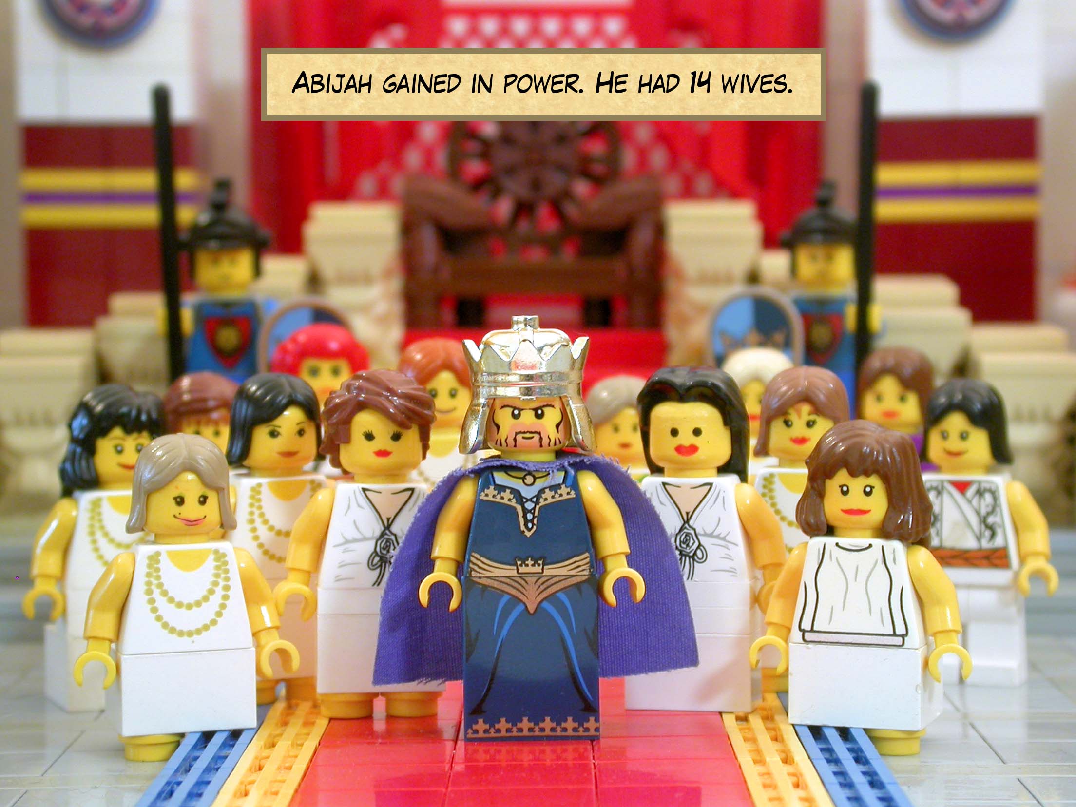 Abijah gained in power. He had 14 wives.