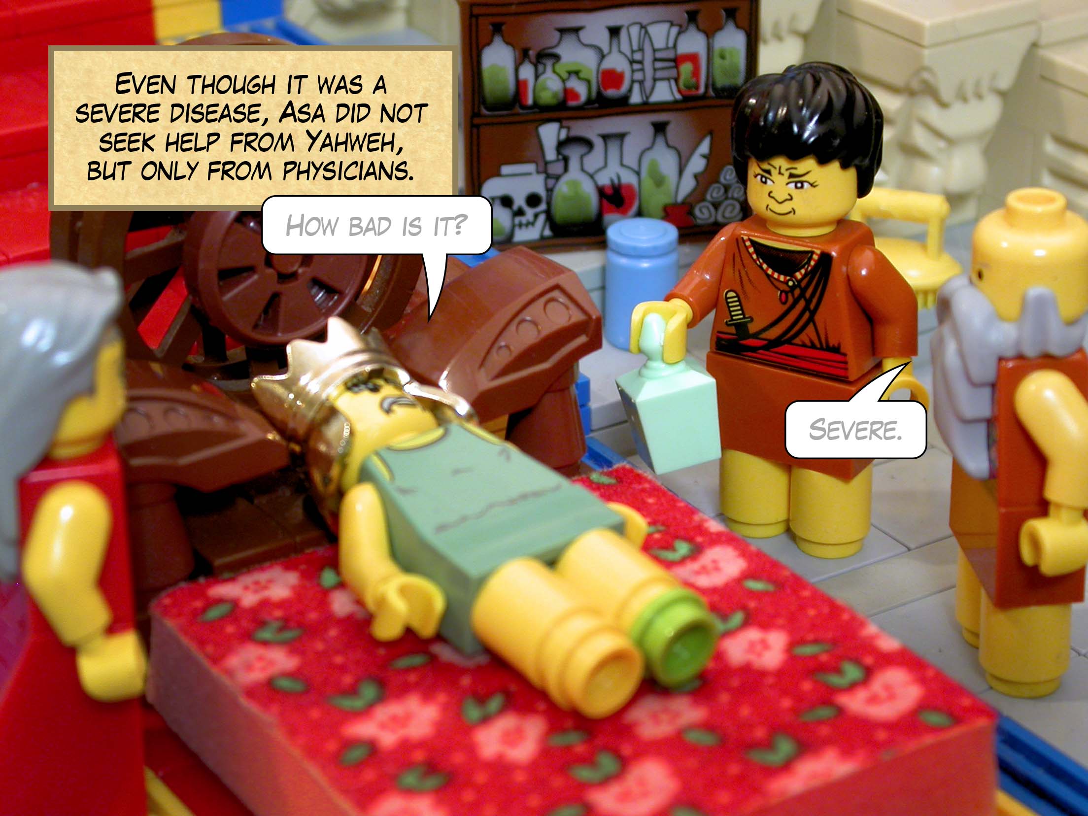 Even though it was a severe disease, Asa did not seek help from Yahweh, but only from physicians.